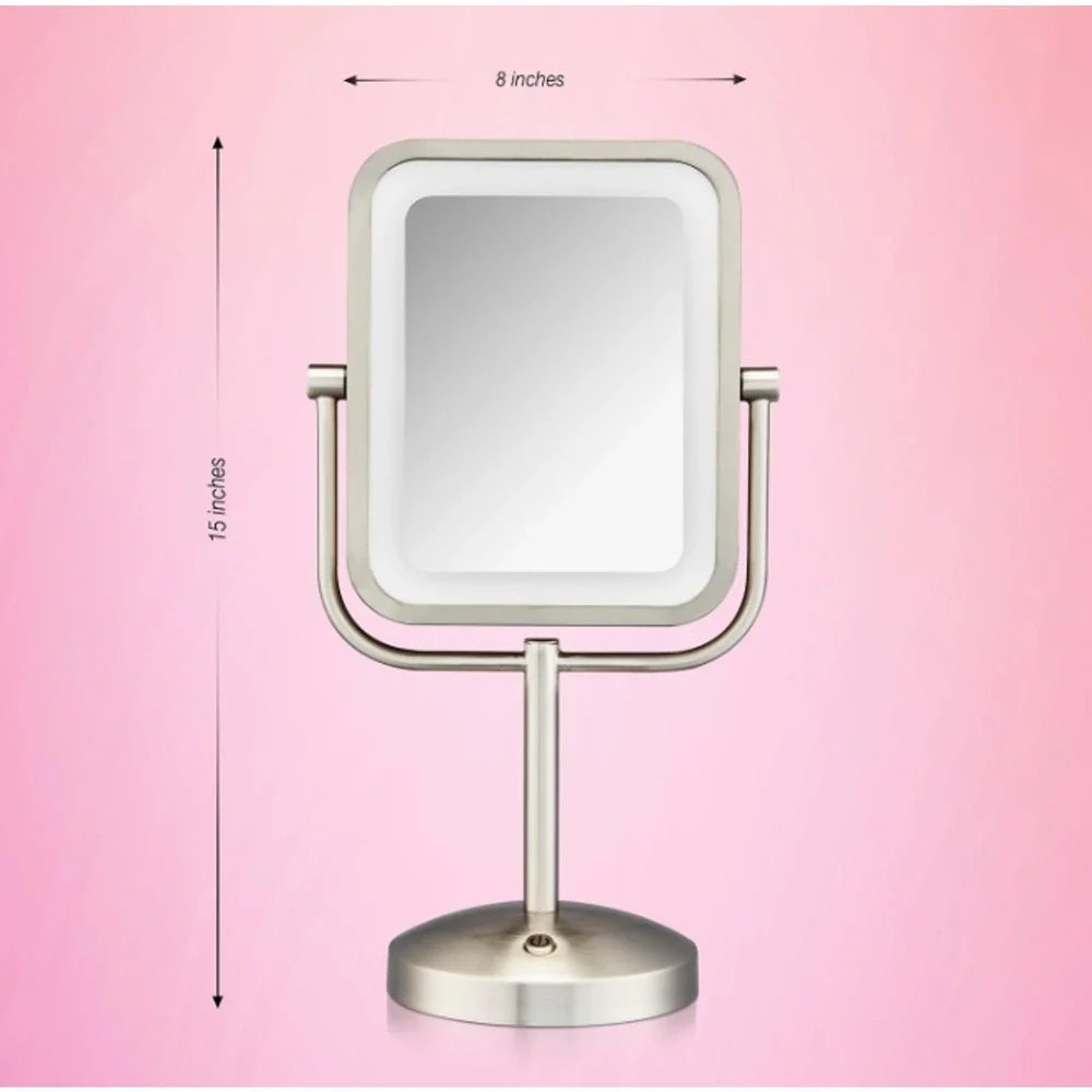 Conair Reflections LED Vanity Makeup Mirror - Silver- Battery Operated